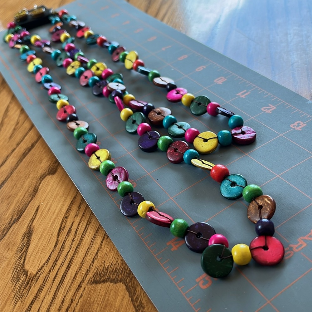 Paparazzi Long Colorful Beaded Necklace w earrings NIP 3/15 - Picture 10 of 16